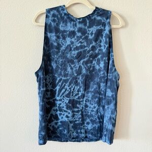 Lululemon All Yours Tank Top Blue Tie-Dye Pattern